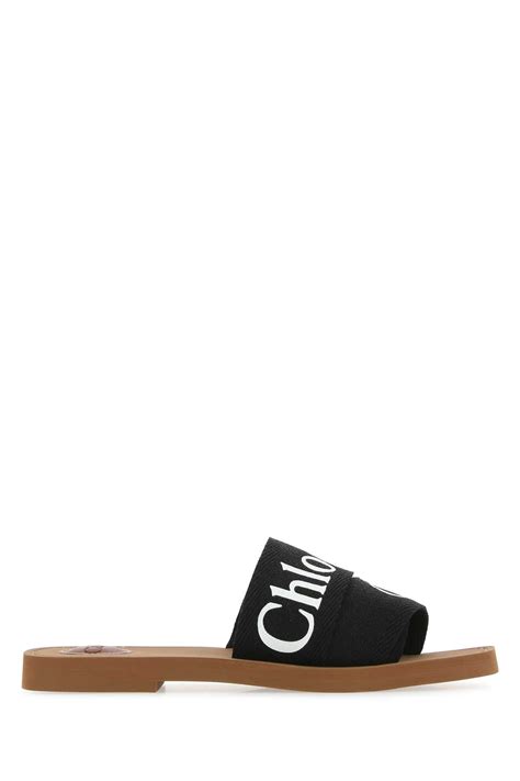 chloe slippers black|chloe woody slippers.